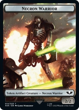 Image for Necron Warrior // Insect Double-Sided Token (Surge Foil) (14 // 22) (40K) - Magic: The Gathering