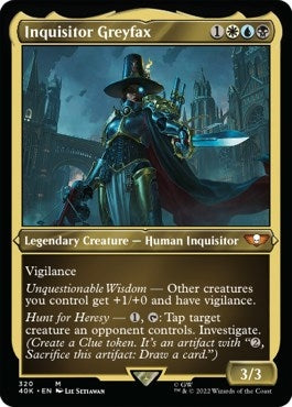 Image for Inquisitor Greyfax (Display Commander) (Foil Etched) - Thick Stock (320) (40K) - Magic: The Gathering