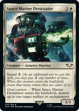 Image for Space Marine Devastator (Surge Foil) (14) (40K) - Magic: The Gathering