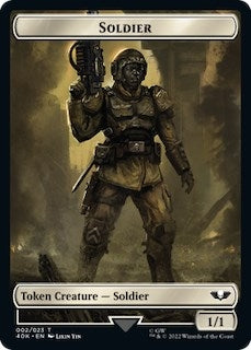 Image for Soldier (002) // Zephyrim Double-Sided Token (2 // 7) (40K) - Magic: The Gathering