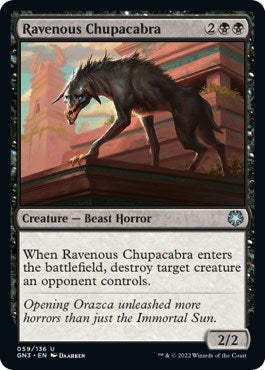 Image for Ravenous Chupacabra (59) (GN3) - Magic: The Gathering