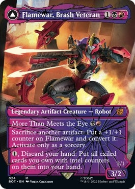 Image for Flamewar, Brash Veteran (Shattered Glass) (24) (BOT) - Magic: The Gathering