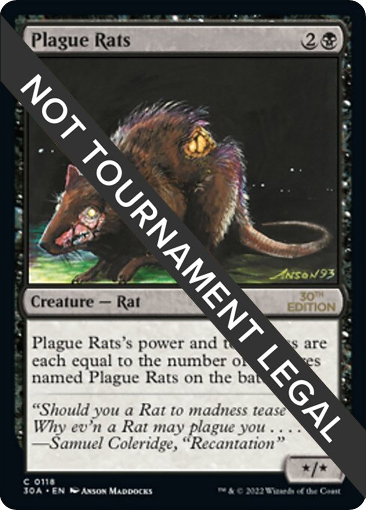 Image for Plague Rats (118) (30A) - Magic: The Gathering