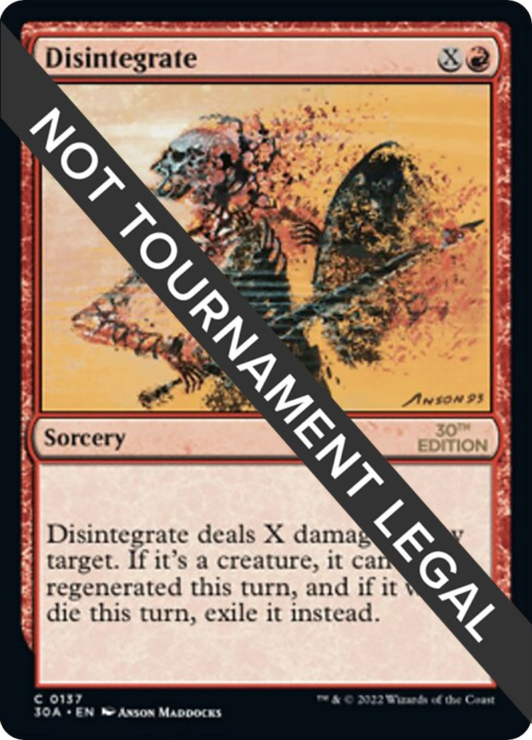 Image for Disintegrate (137) (30A) - Magic: The Gathering