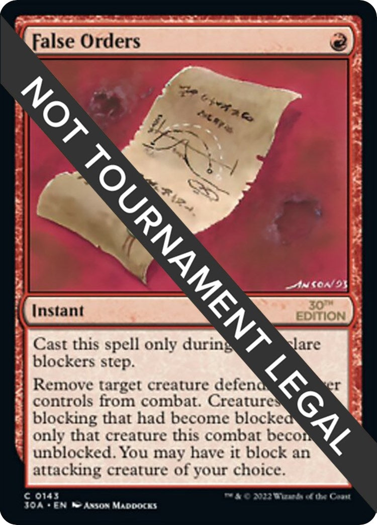 Image for False Orders (143) (30A) - Magic: The Gathering