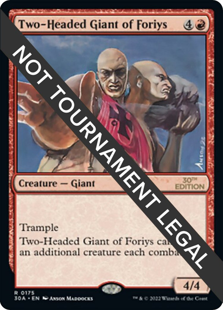 Image for Two-Headed Giant of Foriys (175) (30A) - Magic: The Gathering