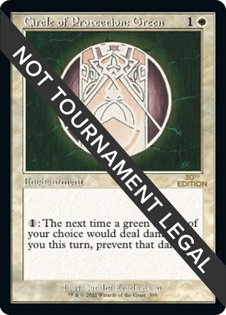 Image for Circle of Protection: Green (Retro Frame) (309) (30A) - Magic: The Gathering