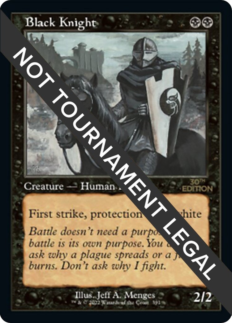 Image for Black Knight (Retro Frame) (391) (30A) - Magic: The Gathering