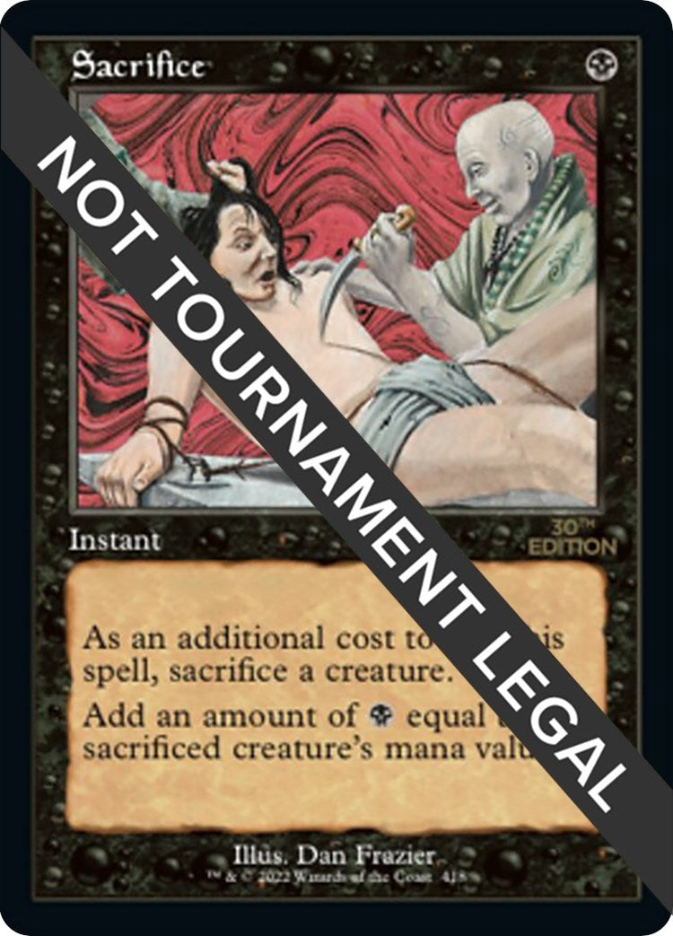 Image for Sacrifice (Retro Frame) (418) (30A) - Magic: The Gathering