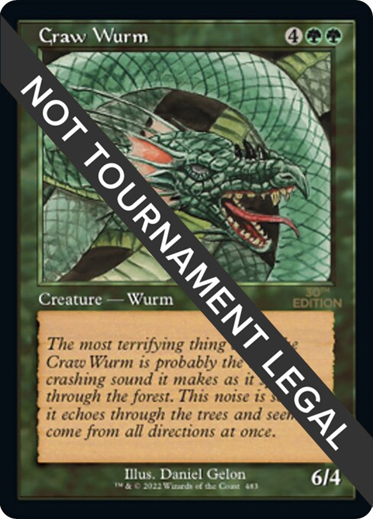 Image for Craw Wurm (Retro Frame) (483) (30A) - Magic: The Gathering