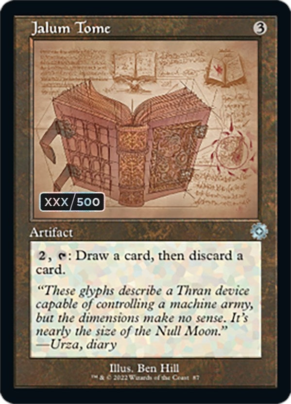 Image for Jalum Tome (Schematic) (Serial Numbered) (87) (BRR) - Magic: The Gathering