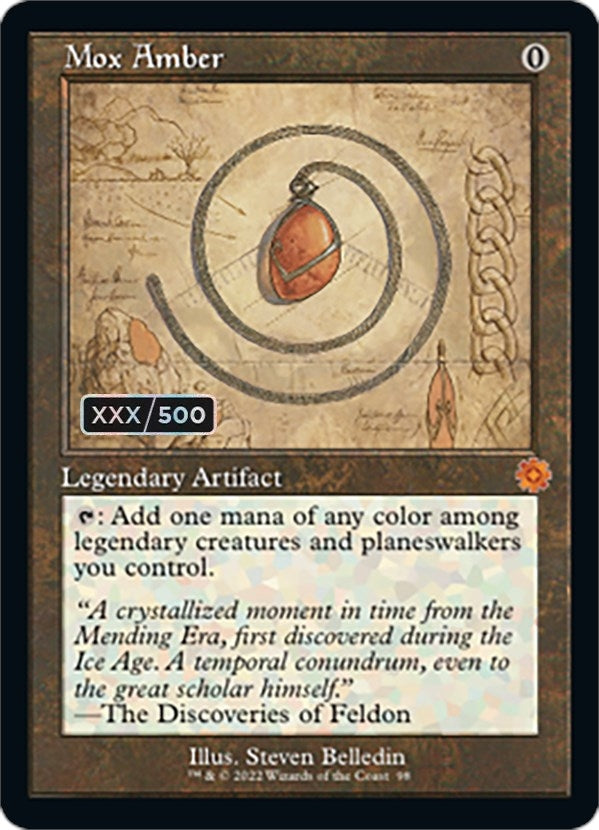 Image for Mox Amber (Schematic) (Serial Numbered) (98) (BRR) - Magic: The Gathering