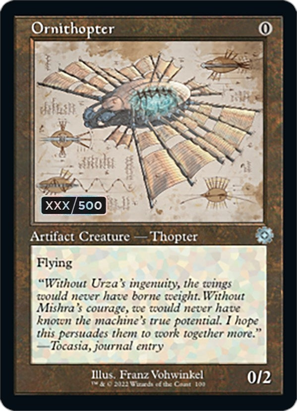 Image for Ornithopter (Schematic) (Serial Numbered) (100) (BRR) - Magic: The Gathering