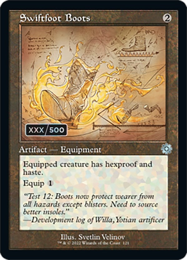 Image for Swiftfoot Boots (Schematic) (Serial Numbered) (121) (BRR) - Magic: The Gathering