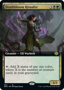 Image for Deathbloom Ritualist (Extended Art) (353) (BRO) - Magic: The Gathering