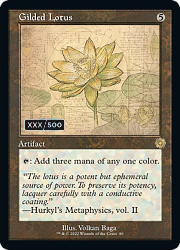 Image for Gilded Lotus (Schematic) (Serial Numbered) (80) (BRR) - Magic: The Gathering