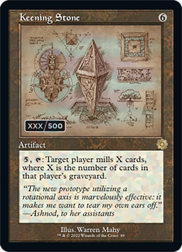 Image for Keening Stone (Schematic) (Serial Numbered) (89) (BRR) - Magic: The Gathering