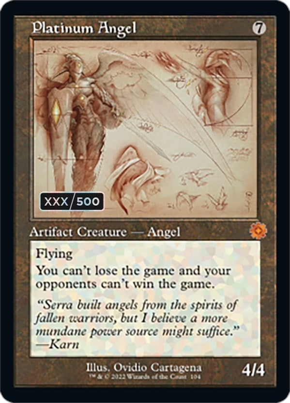 Image for Platinum Angel (Schematic) (Serial Numbered) (104) (BRR) - Magic: The Gathering