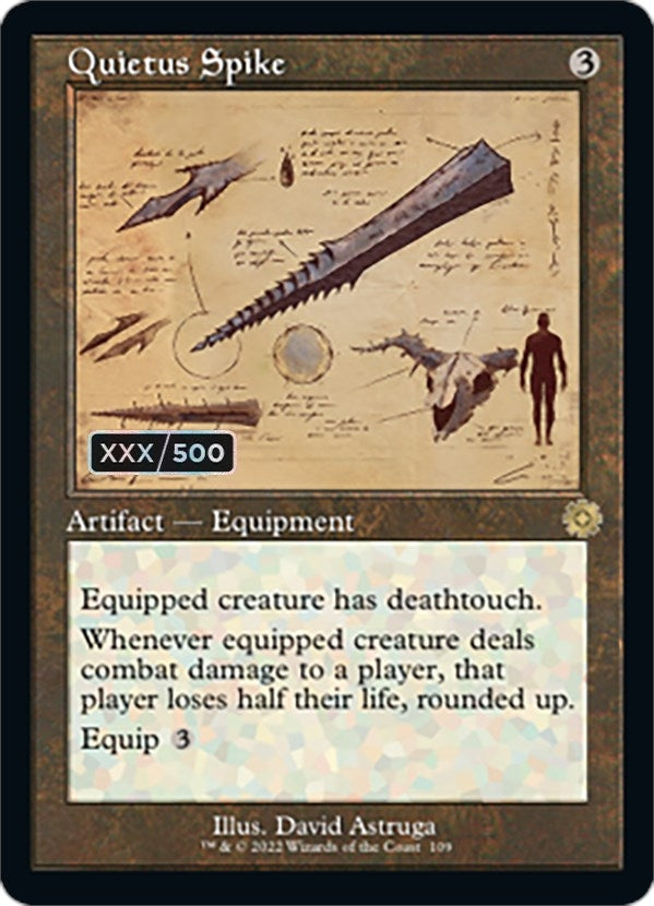 Image for Quietus Spike (Schematic) (Serial Numbered) (109) (BRR) - Magic: The Gathering