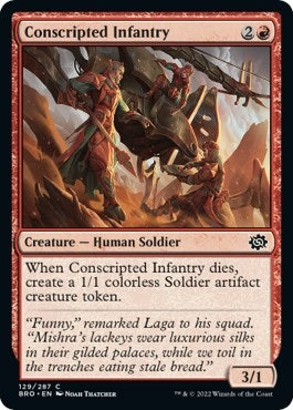 Image for Conscripted Infantry (129) (BRO) - Magic: The Gathering