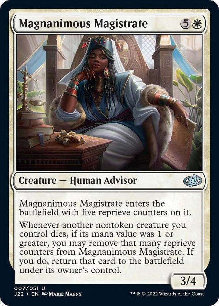 Image for Magnanimous Magistrate (7) (J22) - Magic: The Gathering
