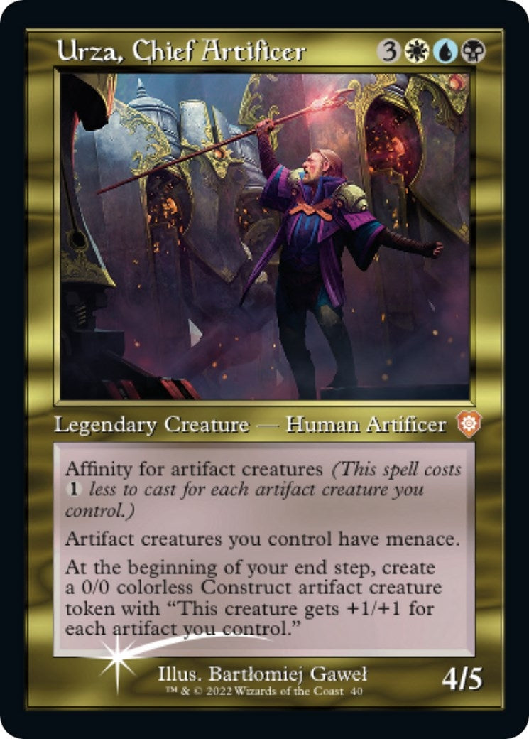 Image for Urza, Chief Artificer (Display Commander) - Thick Stock (40) (BRC) - Magic: The Gathering