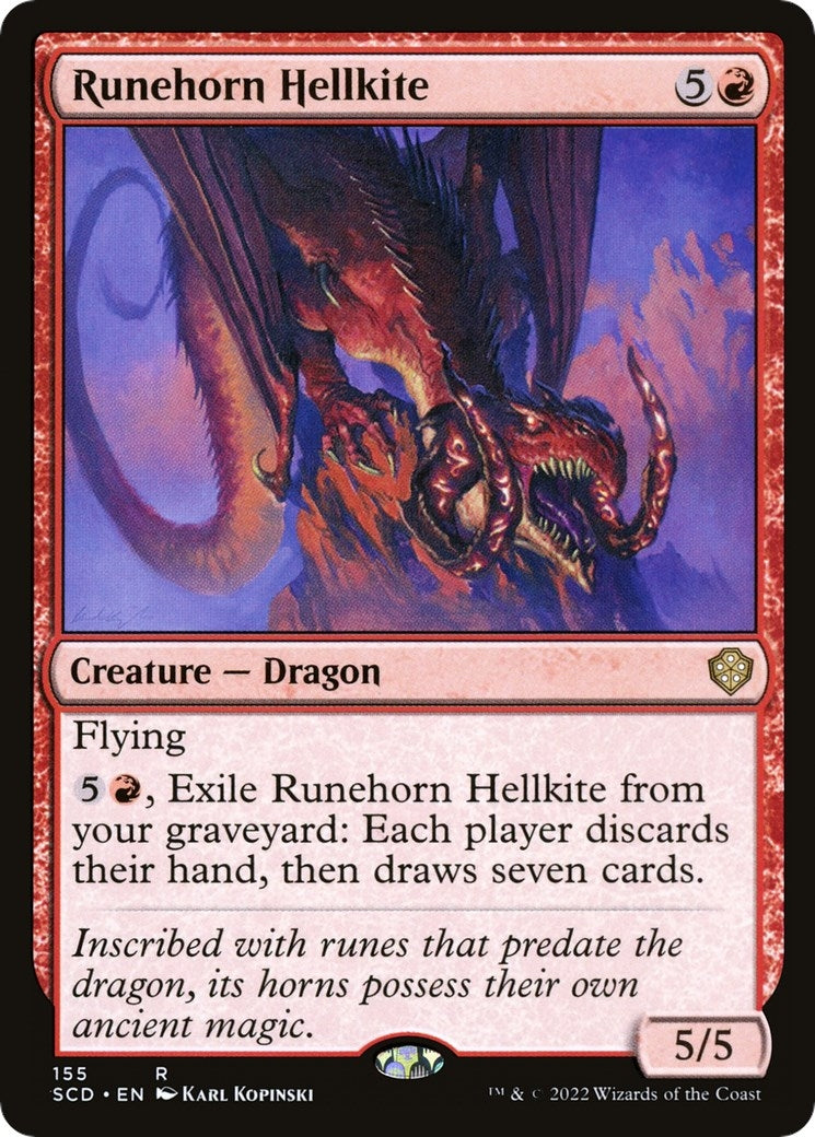 Image for Runehorn Hellkite (155) (SCD) - Magic: The Gathering