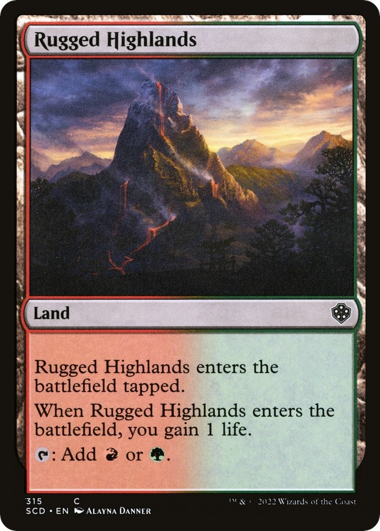 Image for Rugged Highlands (315) (SCD) - Magic: The Gathering