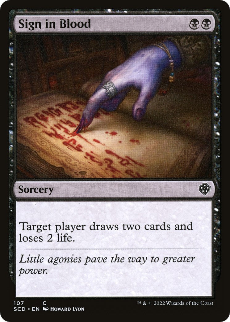 Image for Sign in Blood (107) (SCD) - Magic: The Gathering
