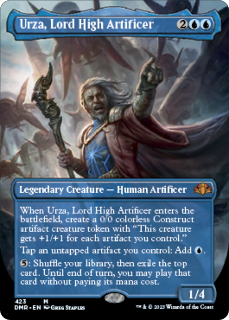 Image for Urza, Lord High Artificer (Borderless) (423) (DMR) - Magic: The Gathering