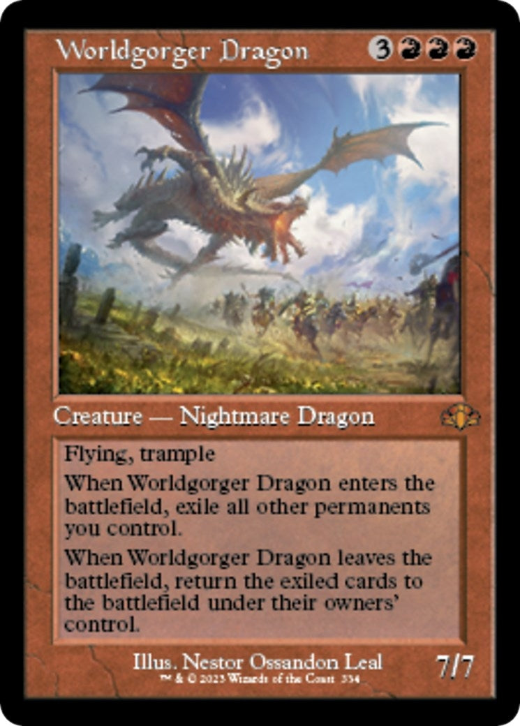 Image for Worldgorger Dragon (Retro Frame) (334) (DMR) - Magic: The Gathering