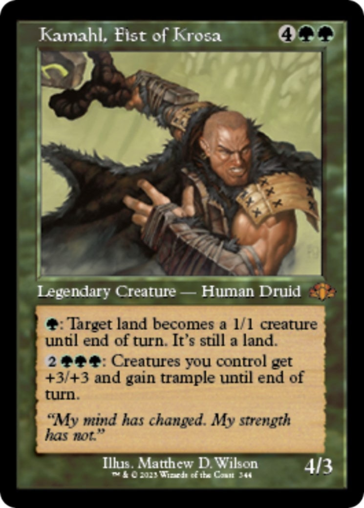 Image for Kamahl, Fist of Krosa (Retro Frame) (344) (DMR) - Magic: The Gathering