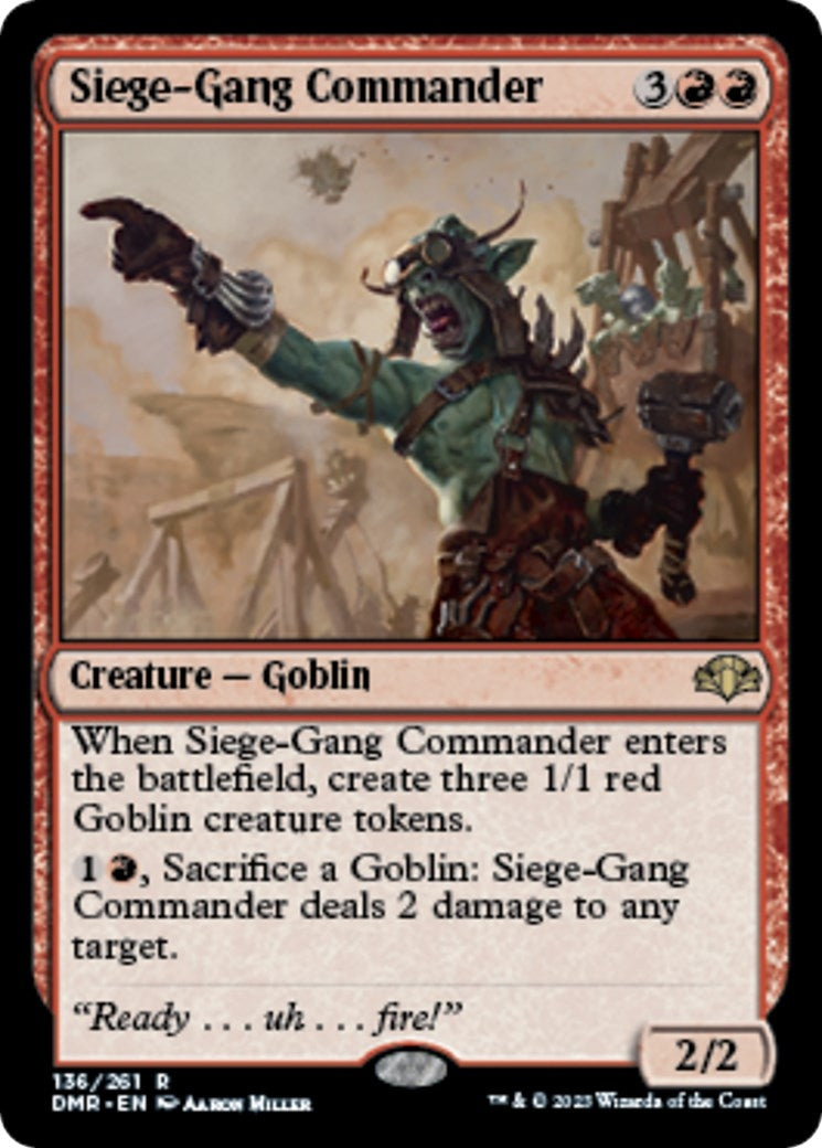 Image for Siege-Gang Commander (136) (DMR) - Magic: The Gathering