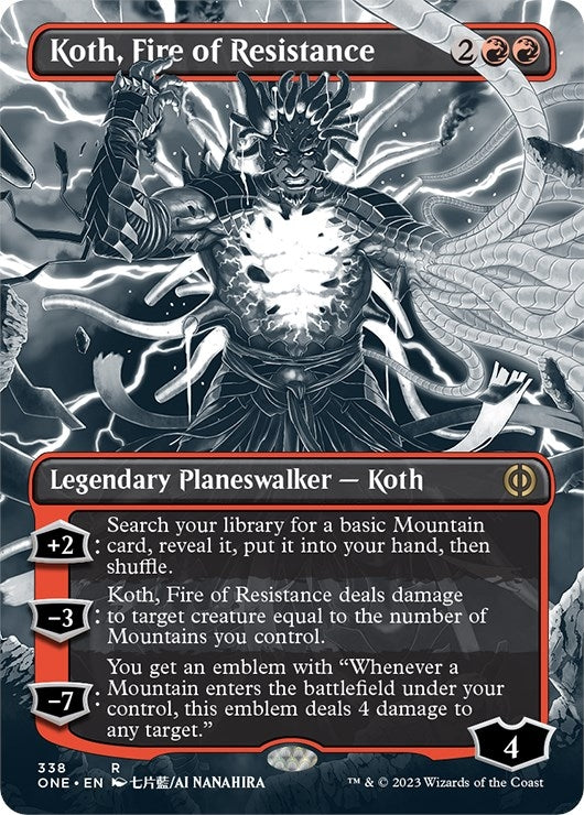 Image for Koth, Fire of Resistance (Borderless) (338) (ONE) - Magic: The Gathering