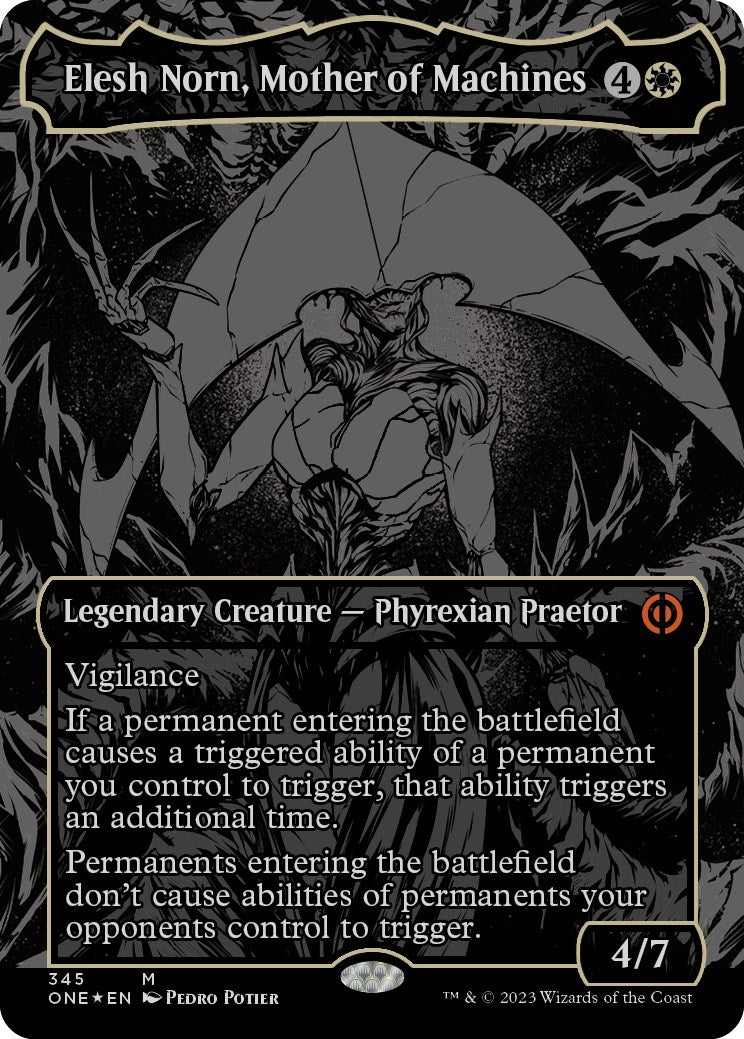 Image for Elesh Norn, Mother of Machines (Oil Slick Raised Foil) (345) (ONE) - Magic: The Gathering