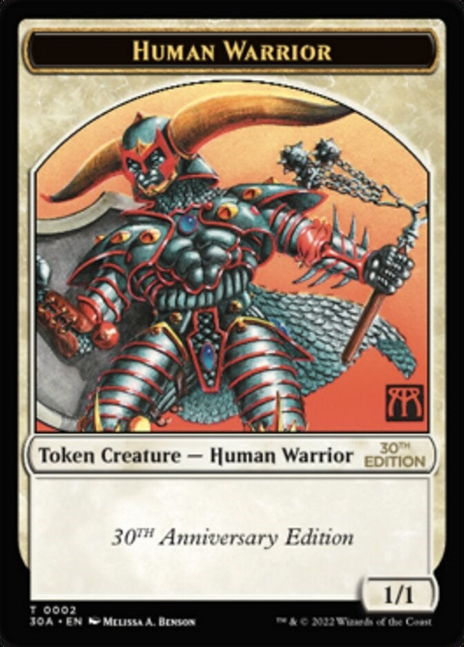 Image for Human Warrior Token (2) (30A) - Magic: The Gathering