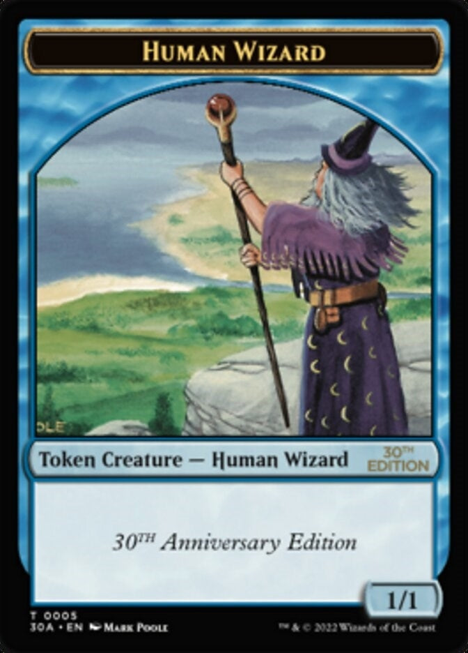 Image for Human Wizard Token (5) (30A) - Magic: The Gathering