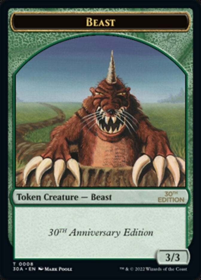 Image for Beast Token (8) (30A) - Magic: The Gathering