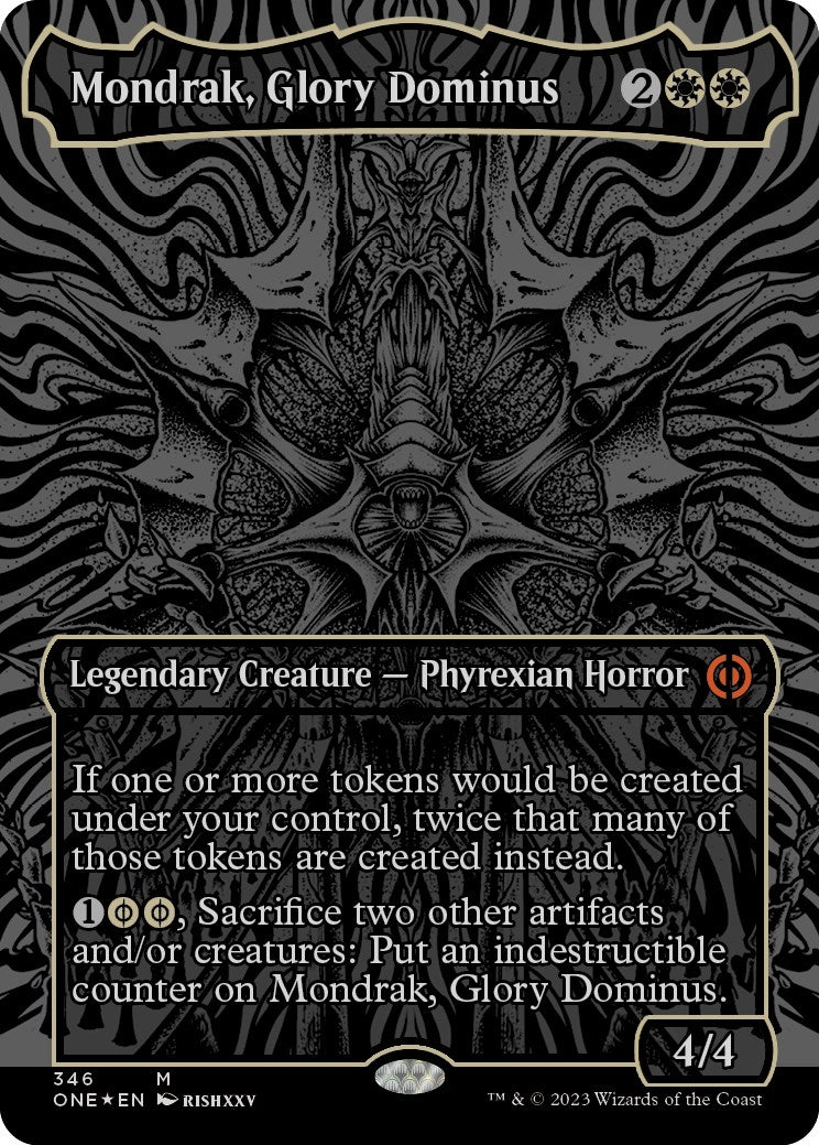 Image for Mondrak, Glory Dominus (Oil Slick Raised Foil) (346) (ONE) - Magic: The Gathering