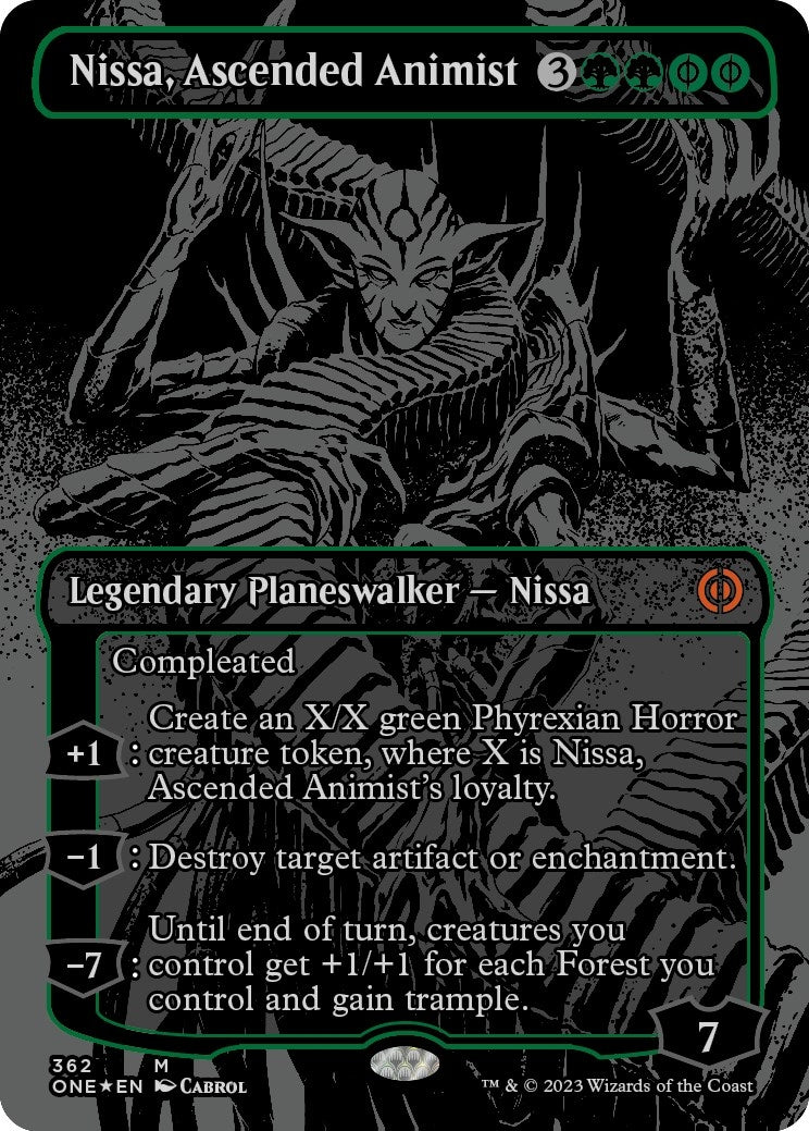 Image for Nissa, Ascended Animist (Oil Slick Raised Foil) (362) (ONE) - Magic: The Gathering