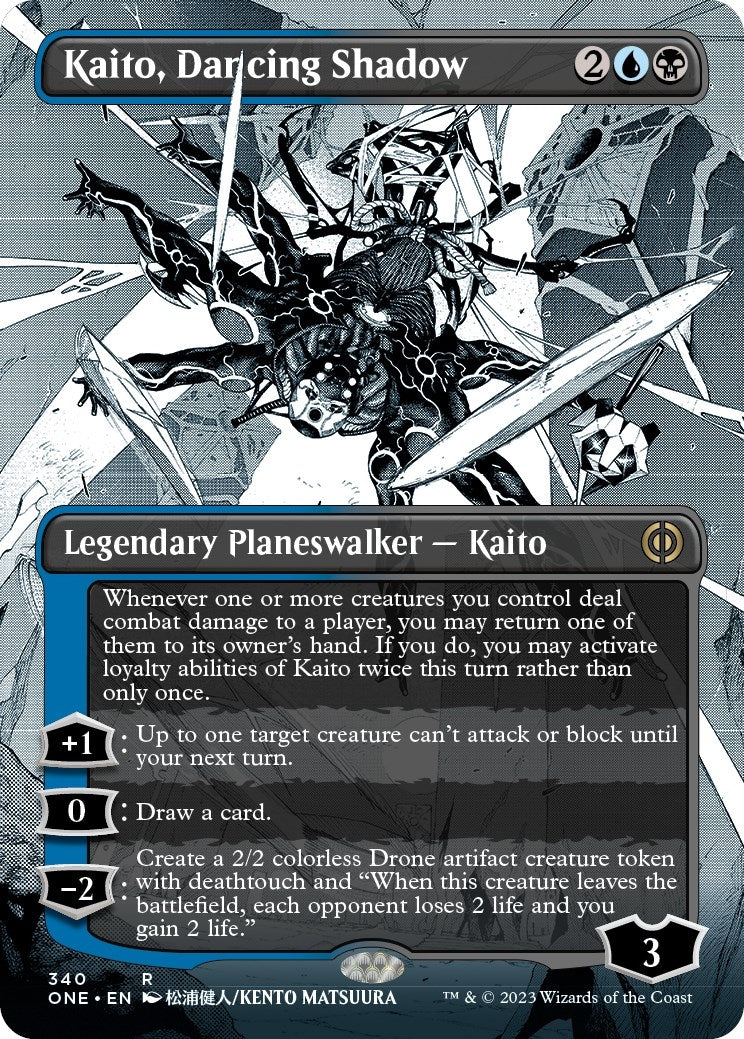 Image for Kaito, Dancing Shadow (Borderless) (340) (ONE) - Magic: The Gathering