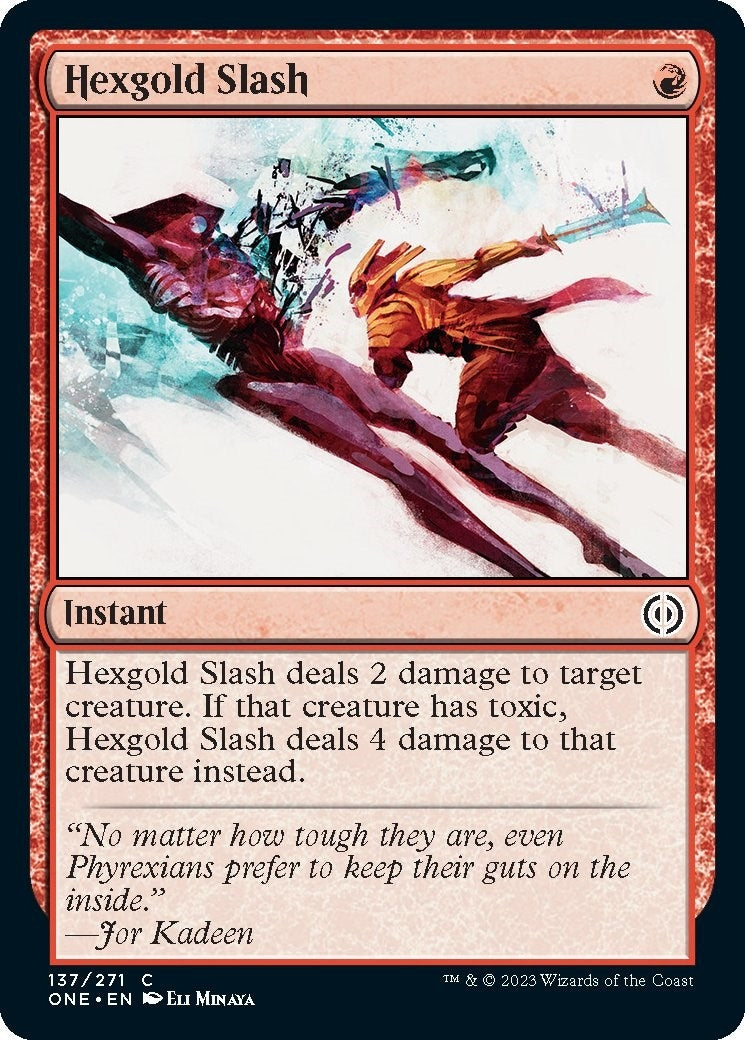 Image for Hexgold Slash (137) (ONE) - Magic: The Gathering