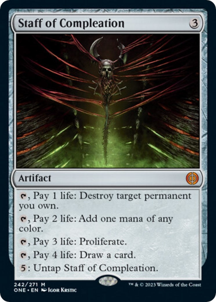 Image for Staff of Compleation (242) (ONE) - Magic: The Gathering