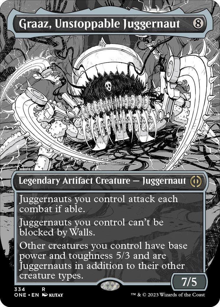 Image for Graaz, Unstoppable Juggernaut (Borderless) (334) (ONE) - Magic: The Gathering
