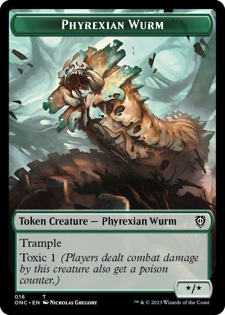 Image for Phyrexian Wurm // Phyrexian Insect Double-Sided Token (16 // 15) (ONC) - Magic: The Gathering