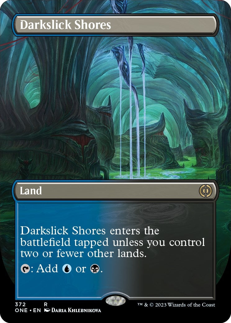 Image for Darkslick Shores (Borderless) (372) (ONE) - Magic: The Gathering