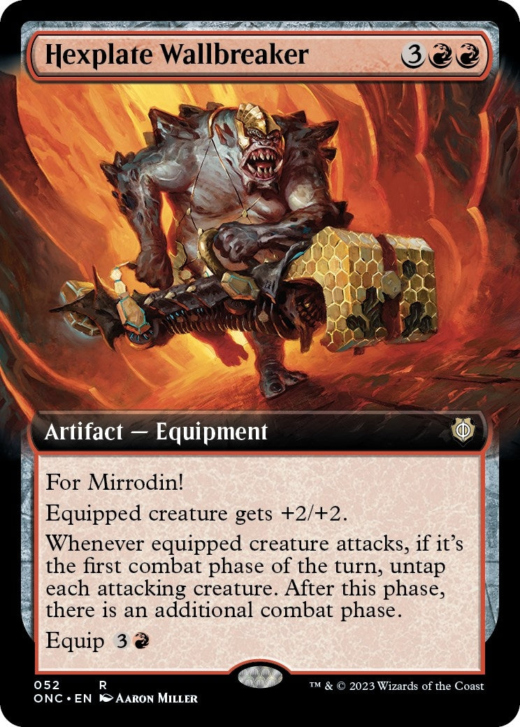 Image for Hexplate Wallbreaker (Extended Art) (52) (ONC) - Magic: The Gathering