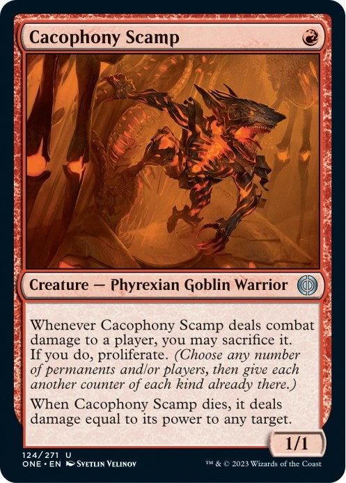 Image for Cacophony Scamp (124) (ONE) - Magic: The Gathering