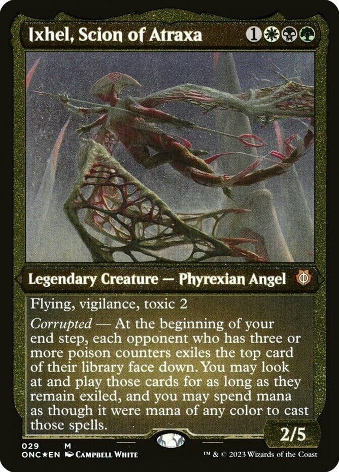 Image for Ixhel, Scion of Atraxa (Display Commander) (Foil Etched) - Thick Stock (29) (ONC) - Magic: The Gathering