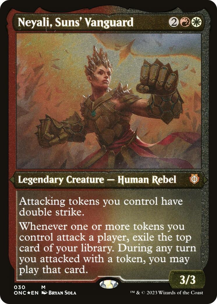 Image for Neyali, Suns' Vanguard (Display Commander) (Foil Etched) - Thick Stock (30) (ONC) - Magic: The Gathering